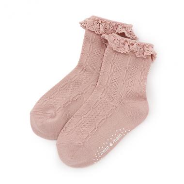 レースつきクルーソックス