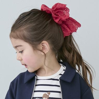 ボリュームレースシュシュ