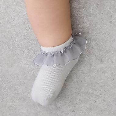 オーガンジーフリルカップソックス