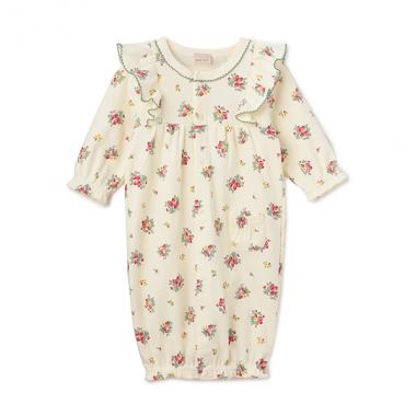 【オーガニック】肩フリル2WAYオール