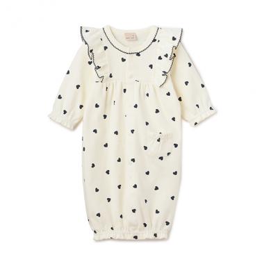 【オーガニック】肩フリル2WAYオール