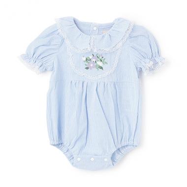 衿レースロンパース