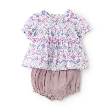 花柄チュニックパンツセット