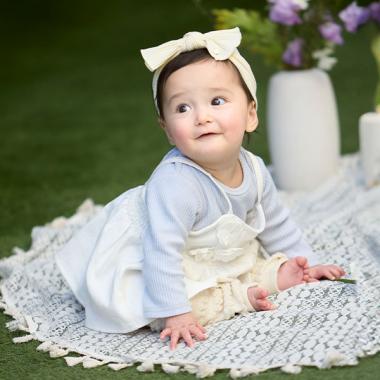 【リンク】花ビスチェロンパースセット