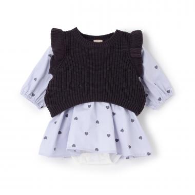 【リンク】ベストつきワンピース(ロンパース)