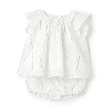 【リンク】ラメストライプ/花柄セットアップ(ベビー)