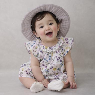 【リンク】ラメストライプ/花柄セットアップ(ベビー)