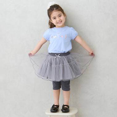 【接触冷感】5分丈レギつきチュールSK