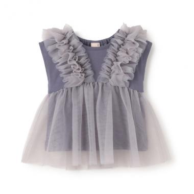 【リンク】チュールドッキング半袖T(キッズ)