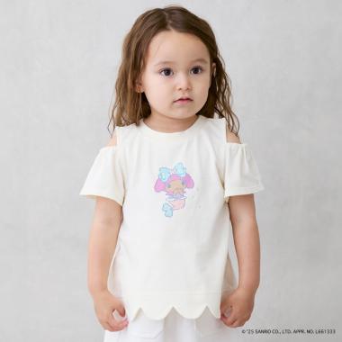 【サンリオキャラクターズ】肩あきグラフィックTシャツ