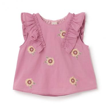 【WEB限定特別価格】ひまわり刺しゅうチュニック