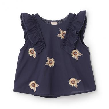 【WEB限定特別価格】ひまわり刺しゅうチュニック
