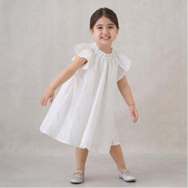 【リンク】ラメストライプ/花柄ワンピース(キッズ)