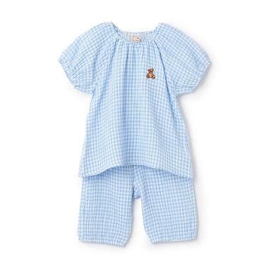 【リンク】パフスリーブWガーゼパジャマ(キッズ)