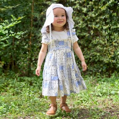 【リンク】総柄シャーリングワンピース(キッズ)