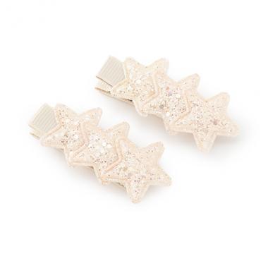 ラメ星ヘアクリップ2P