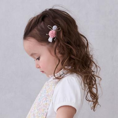 ぽんぽんヘアクリップ
