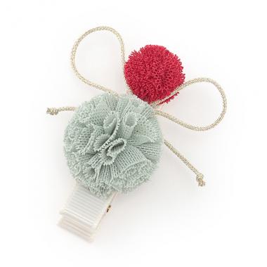 ぽんぽんヘアクリップ