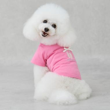 【DOG】バレリーナ刺しゅうTシャツ