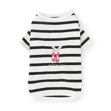 【DOG】バレリーナ刺しゅうTシャツ