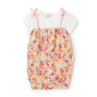 花柄切替2WAYオール