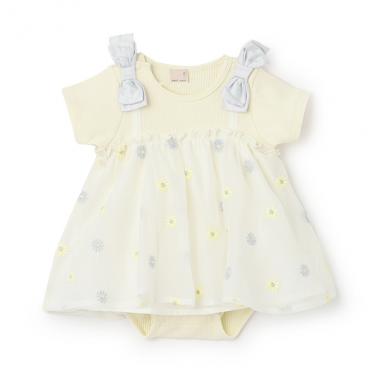 【リンク】花刺しゅう半袖ワンピース(ベビー)