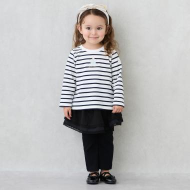 スカートつきフレアパンツ