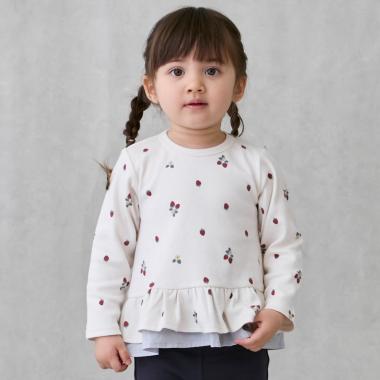 【オーガニック】ペプラム長袖Tシャツ