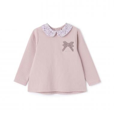 【リンク】衿つきリボン長袖Tシャツ