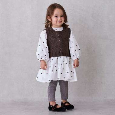 【リンク】ベストつきティアードワンピース(キッズサイズ)