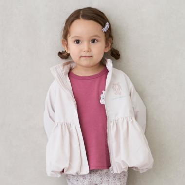 【撥水加工/洗える】ペプラムウィンブレ