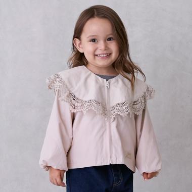 【洗える】フリルウィンブレ