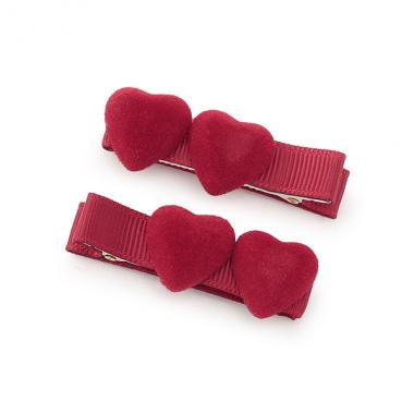 ハートヘアクリップ 2P