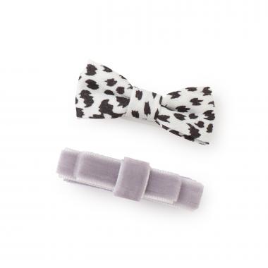 リボンヘアクリップ 2P