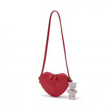 チャームつきハートポシェット