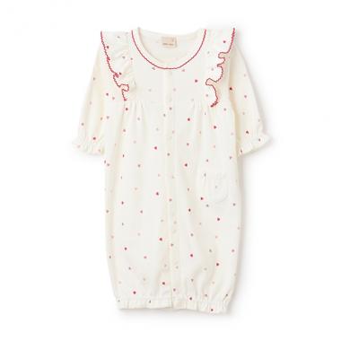 【オーガニック】肩フリル2WAYオール