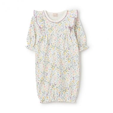 【オーガニック】肩フリル2WAYオール