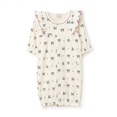 【オーガニック】肩フリル2WAYオール