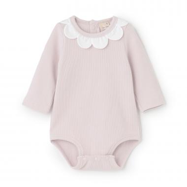 スカラップ衿ロンパース