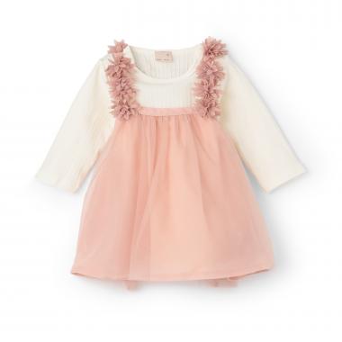 お花チュール長袖OPセット