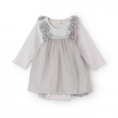 お花チュール長袖OPセット