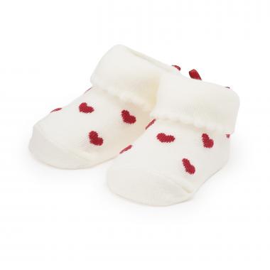 後ろリボンハートカップソックス