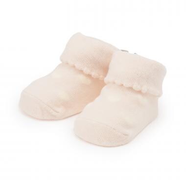 後ろリボンハートカップソックス