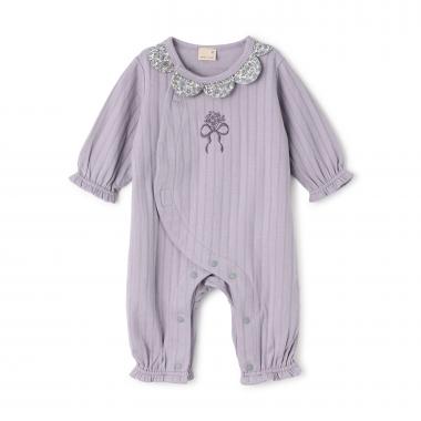 スカラップ衿カバーオール