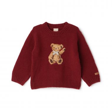 【フワもちっと】くまニットプルオーバー