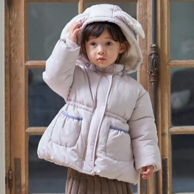 【洗える】もこもこウサギ中綿ジャケット