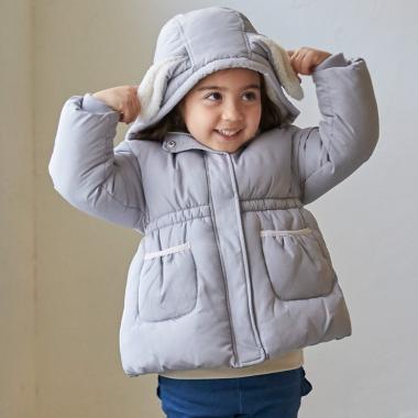 【洗える】もこもこウサギ中綿ジャケット