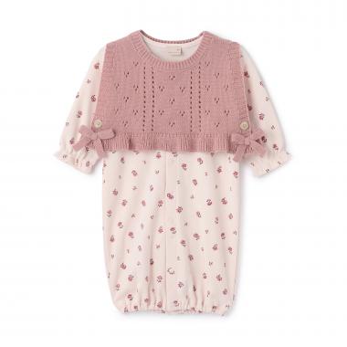 ニットベストつき2WAYオール