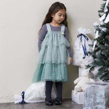 チュールフリルワンピース