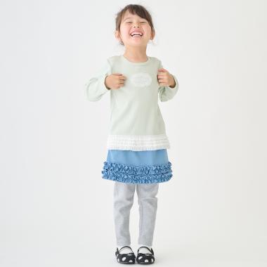 裾フリルレギンスつきスカート